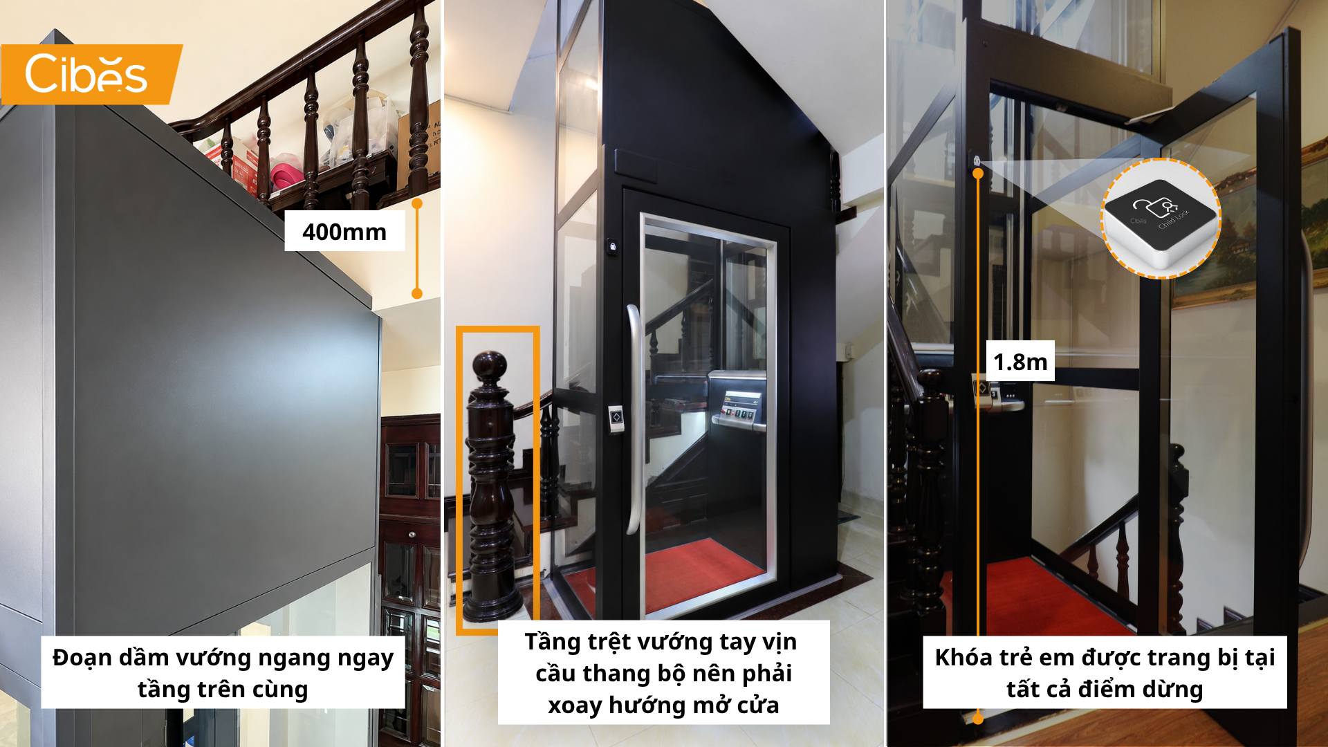 Giải pháp lắp đặt thang máy nhỏ Cibes Uno cho nhà phố ở Hải Phòng